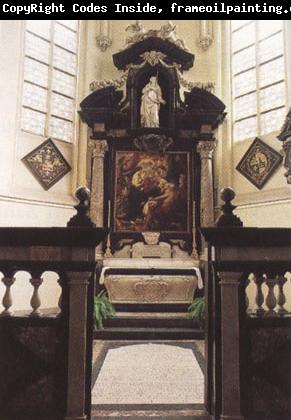 Peter Paul Rubens Rubes'funerary chapel in St Jacob's Church Antwerp,with the artist's (mk01)